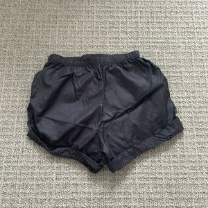 Black Trash Bag Warm Up Shorts